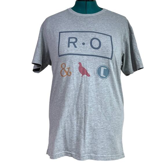 Next Level Apparel Other - Next Level Apparel Gray Graphic T Shirt Bird Symbol Heather Gray Short Sleeve